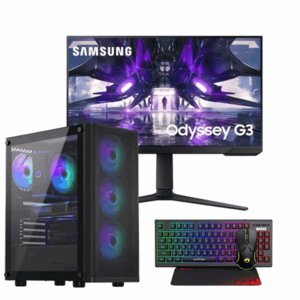 Vengeance Fury-X1 Ryzen 5-5500/ 16GB/ 512GB SSD/ RTX 4060 8GB/ No Os Gaming PC + Samsung Odyssey G32A VA Gaming Monitor 24"