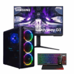 Vengeance Aero-V8 Ryzen 5-5500/ 16GB/ 512GB SSD/ RTX 4060 8GB/ No Os Gaming PC + Samsung Odyssey G32A VA Gaming Monitor 24″ FHD 1920×1080