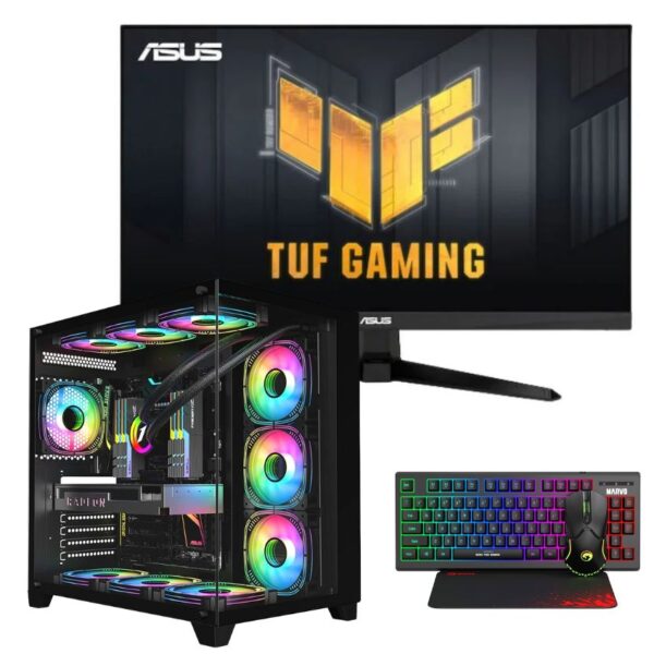 Vengeance Gotham-V96 Ryzen 5-5500/ 32GB DDR4 / 512GB SSD /RTX 4060 8GB/ No OS Gaming PC + Asus TUF Gaming VG246H1A IPS